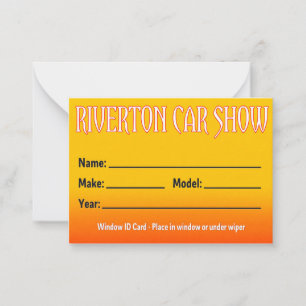 Car show card