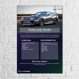 Car Show Spec board carbon texture Poster