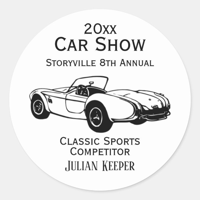 Car Show Stickers Customize (Front)
