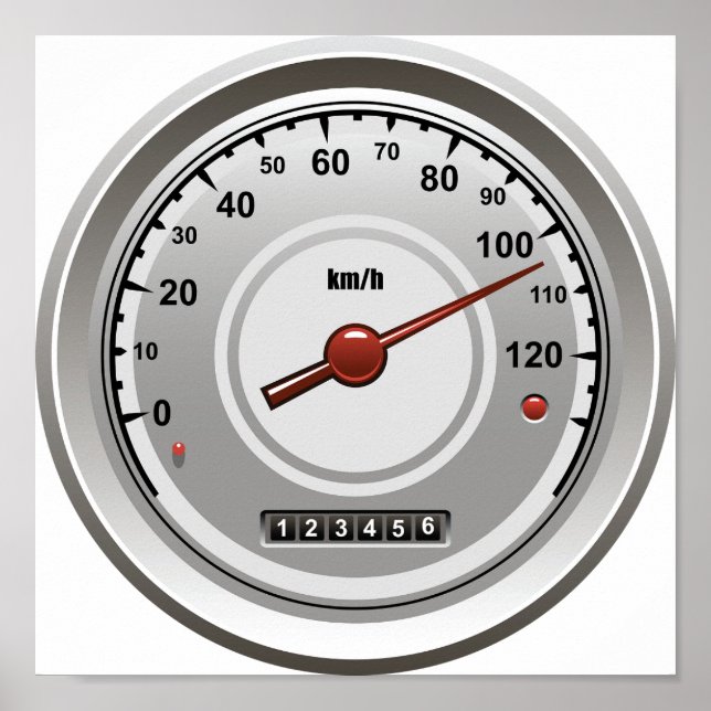 Car Speedometer Poster (Front)