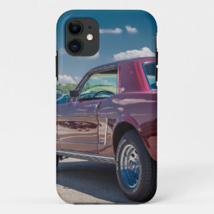 Car Sports Mustang Red Muscle Motor Gears Metal iPhone 11 Case