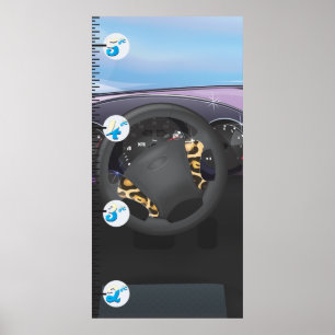 Car Steering wheel Growth Chart. Poster