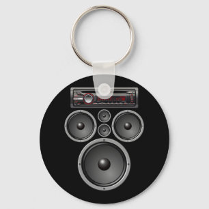 CAR STEREO SPEAKERS SYSTEM AUDIO HALLOWEEN COSTUME KEYCHAIN