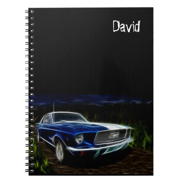 Car Themed Personalized Spiral Notebook (Front)