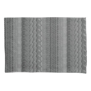Car Tire Tracks on Beach Grey Pillowcase