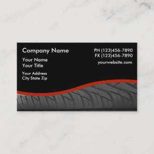Car Tire Tread Design Business Card
