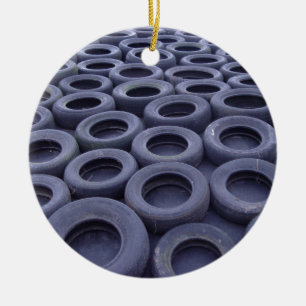 Car Tires Ceramic Ornament