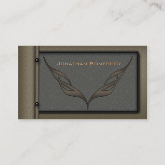 Car Trim Design Brown Business Card Template 10 (Front)