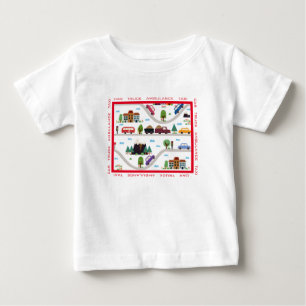Car Truck Ambulance Taxi City Scape Baby T-Shirt