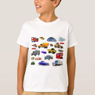 car truck firetruck bulldozer bus race cars more T-Shirt