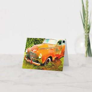Car Vintage Rustic Car All Occasion Greeting Card