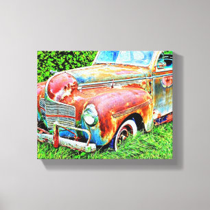 Car Vintage Rustic Car Canvas Print