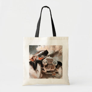 Car vs Train by William Harnden Foster Tote Bag