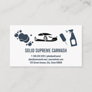 Car Wash and Detailing   Auto Cleaner  Business Card