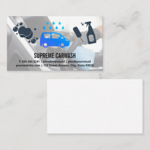 Car Wash and Detailing   Carwash Logo Business Card