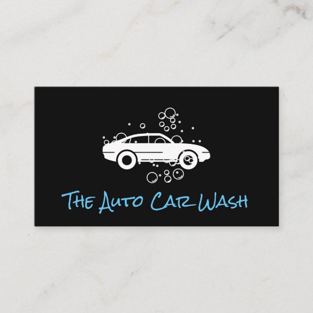 Car Wash and Detailing | Cleaning Service Business Card (Front)