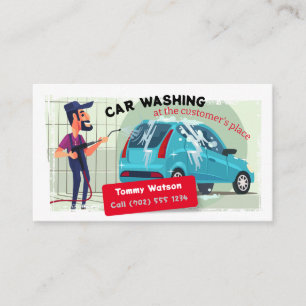 Car wash at your doorstep   Funny Business Card