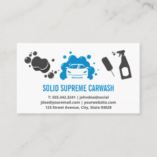 Car Wash Auto and Bubbles Business Card