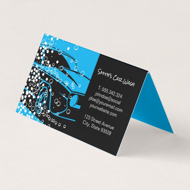 Car Wash | Auto Car Detailing | Cleaning Service Business Card (Front)
