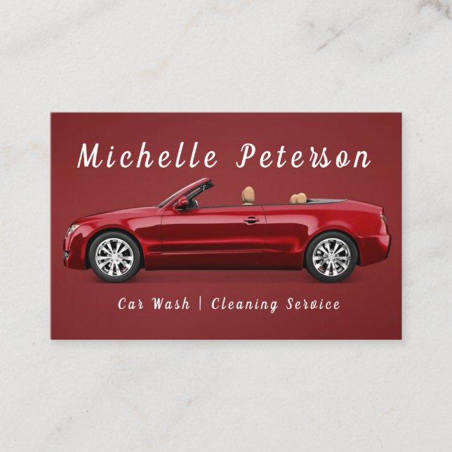 Car Wash | Auto Car Detailing | Cleaning Service Business Card (Front)