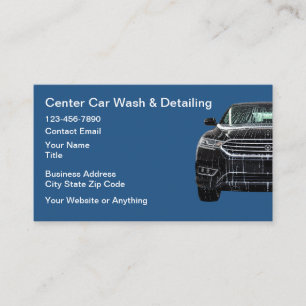Car Wash Auto Detailing Business Card