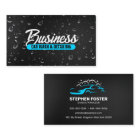 Car Wash & Auto detailing Water Drop Black Blue