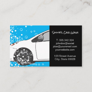 Car Wash   Automobile   Bubbles Business Card