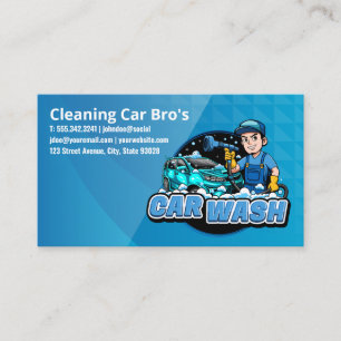 Car Wash Cleaner   Auto Services Business Card