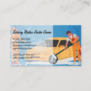Car Wash Cleaners Business Card
