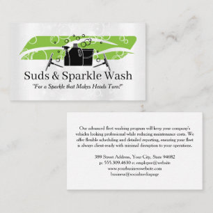 Car Wash Cleaning Soap Bubbles Auto Care Business Card