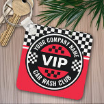 Car Wash Club - Racing Chequered Flag Rewards Keychain<br><div class="desc">Industry Specific Rewards Keychain for a Car Wash Business --- A trinket to advertise a Car Wash Club for free car washes. One idea: Receive 12 car upgraded washes at the standard price. This can be used for a car wash business or gas station that has car wash services. Check...</div>