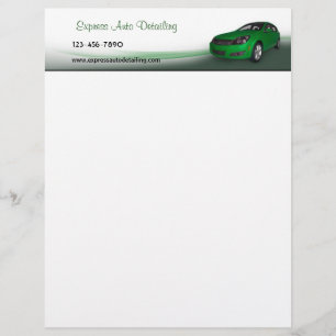 Car Wash Detailing Letterhead