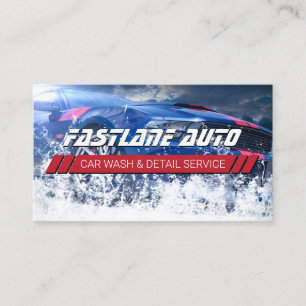 Car Wash & Detailing Service Business Card