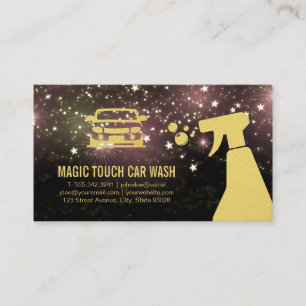 Car Wash Detailing   Star Dust Business Card