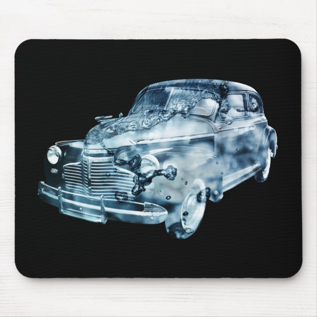 car wash double exposure mouse pad (Front)