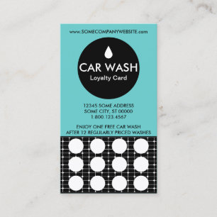 CAR WASH grids stamp card