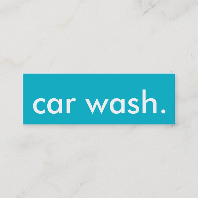 car wash. loyalty punch card (Front)