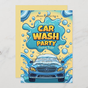 Car Wash party Invitation – Suds  Celebration