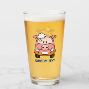 Car Wash Pig Glass