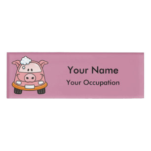 Car wash pig Name Tag