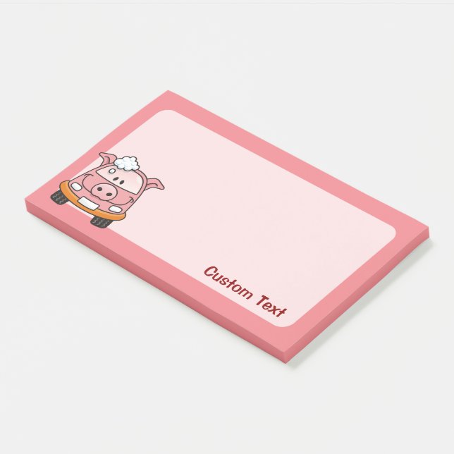 Car Wash Pig Post-it Notes (Angled)