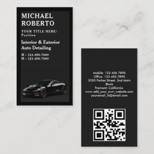 Car Wash Professional Auto Detailing Automotive Business Card