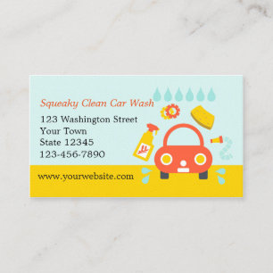 Car Wash Service Business Card