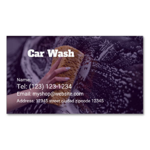 car wash services editable   business card