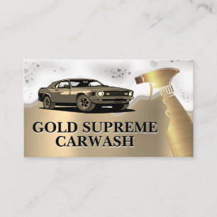 Car Wash   Spray Bottle   Soap Suds Business Card