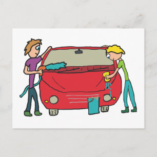 Car Washing Postcard
