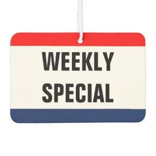 Car weekly special Promo Signage Customize it Air Freshener