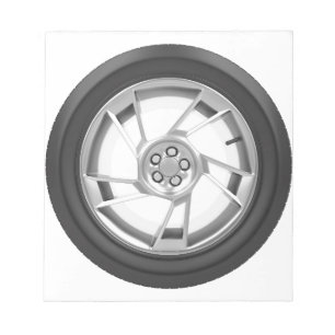 Car wheel notepad