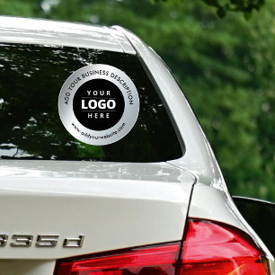 Car Window Decal Brand Logo Website Silver Black