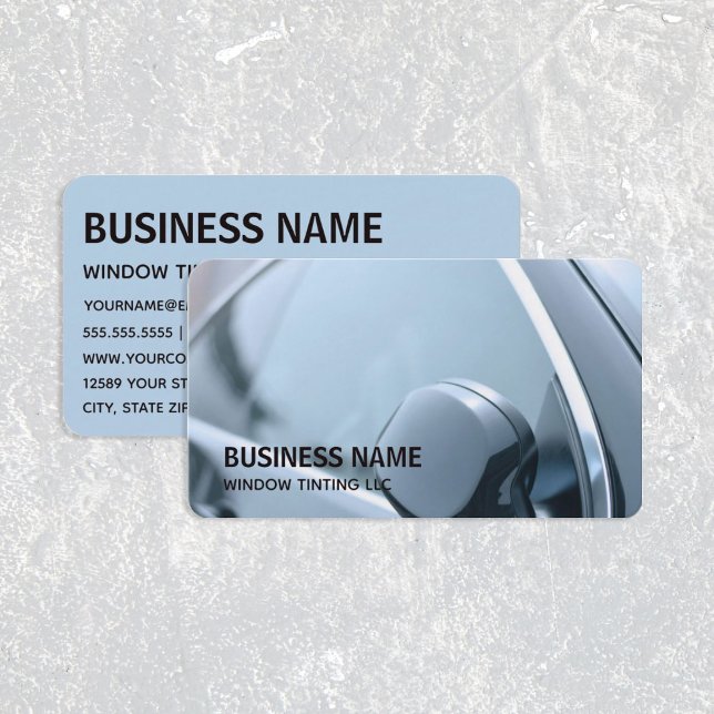Car Window Solar Tinting Business Card (Car Window Card)